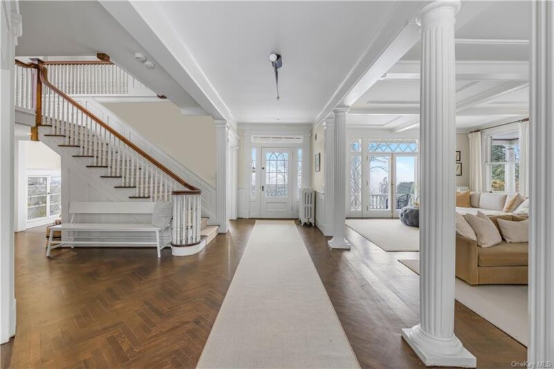 Interior front door and staircase of Glenholme